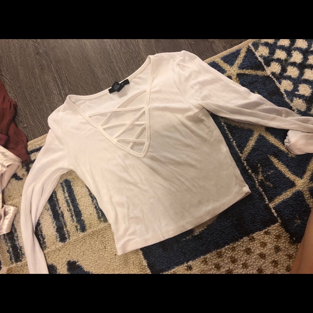 Forever 21 white crop top